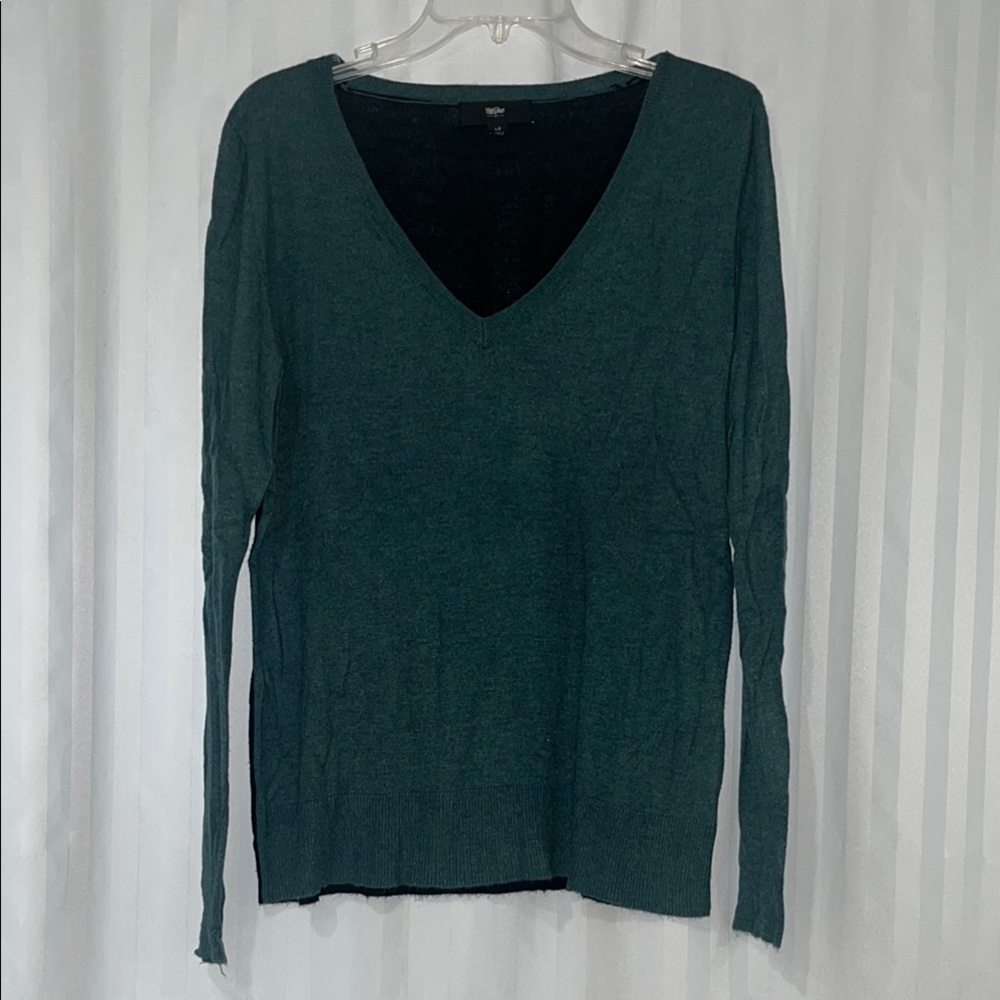 Massimo Teal and Black Sweater (front and sleeves are teal & back is black)